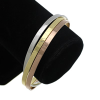 Stainless Steel Bangle Set, plated, multi-colored, 4mm, Inner Approx 66mm Approx 8 Inch 