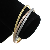 Stainless Steel Bangle Set, plated, multi-colored, 3mm, Inner Approx 66mm Approx 8 Inch 