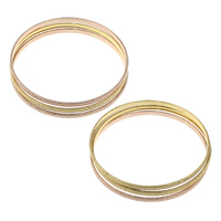Stainless Steel Bangle Set, plated 3mm, Inner Approx 68mm Approx 8.5 Inch 