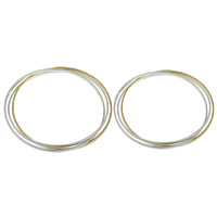 Stainless Steel Bangle Set, plated & two tone 