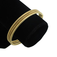 Bracelet en acier inoxydable Set, Placage de couleur d'or, 3mm, Diamètre inté Environ 68mm Environ 8.5 pouce é, Vendu par fixé