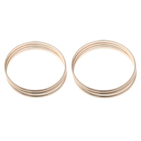 Stainless Steel Bangle Set, rose gold color plated 