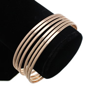 Stainless Steel Bangle Set, rose gold color plated, 2mm, Inner Approx 65mm Approx 8 Inch 