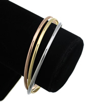 Stainless Steel Bangle Set, plated, multi-colored, 3mm, Inner Approx 65mm Approx 8 Inch 