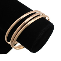 Stainless Steel Bangle Set, rose gold color plated, 4mm, Inner Approx 68mm Approx 8.5 Inch 