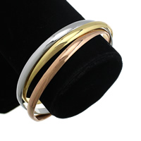 Stainless Steel Bangle Set, plated, multi-colored, 5mm, Inner Approx 65mm Approx 8 Inch 