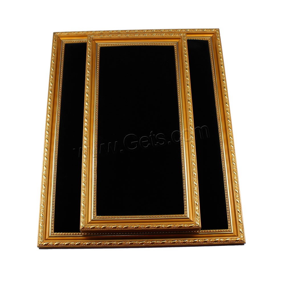 Wood Necklace Display, with Sponge, Rectangle, different size for choice, black, Sold By PC