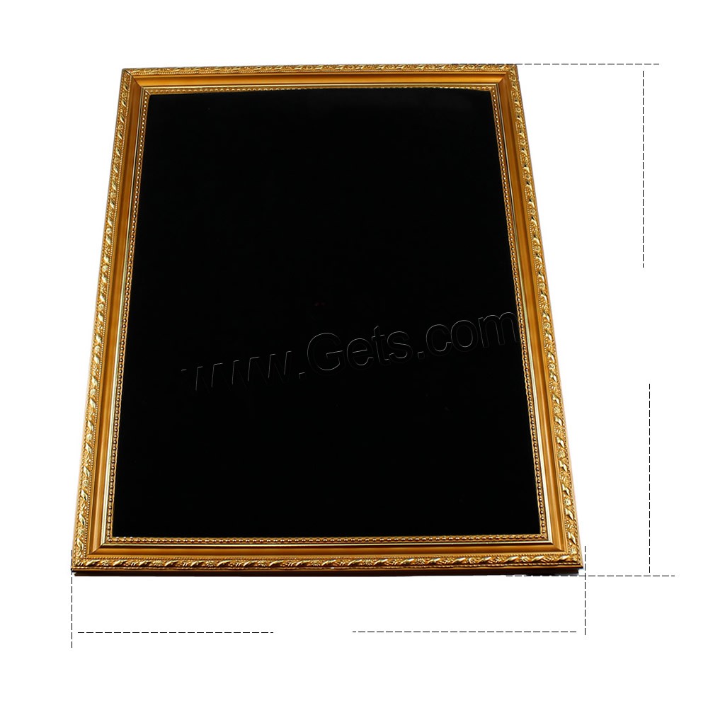 Wood Necklace Display, with Sponge, Rectangle, different size for choice, black, Sold By PC