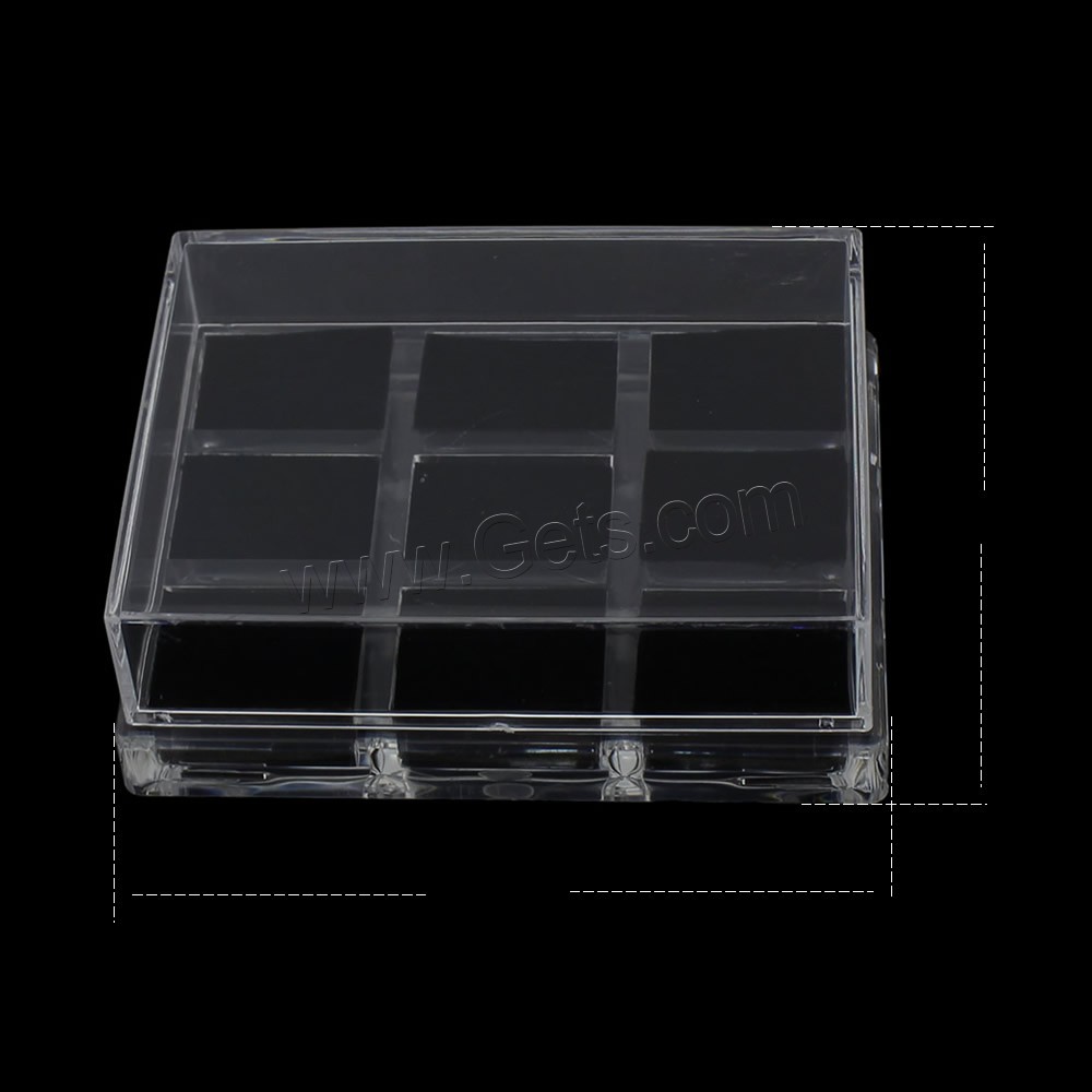 Caja de exhibición, Plástico, con Esponja, Rectángular, diverso tamaño para la opción, claro, Vendido por UD