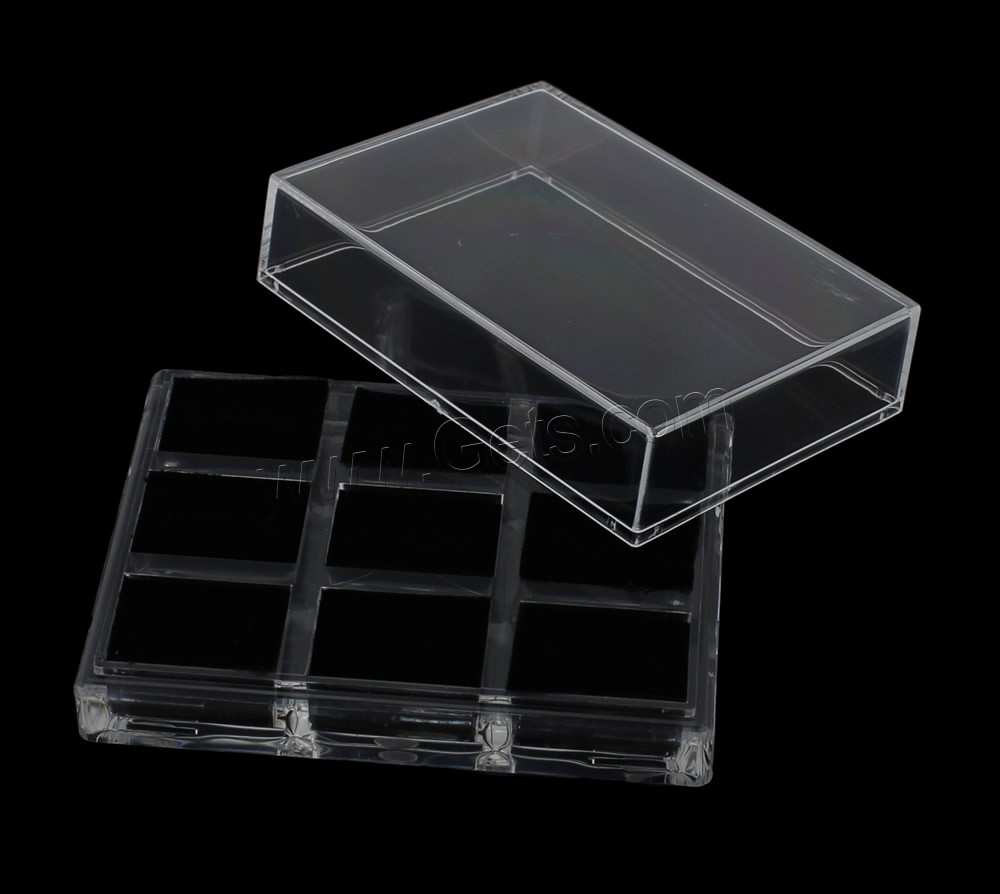 Jewelry Case and Box, Plastic, with Sponge, Rectangle, different size for choice, clear, Sold By PC