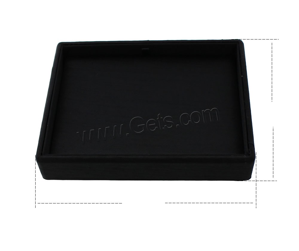 Jewelry Case and Box, Velveteen, with Sponge & Wood, Rectangle, different size for choice, black, 100x105x45mm, Sold By PC