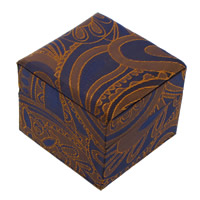 Satin Single Ring Box, with Sponge & Cardboard, Cube 
