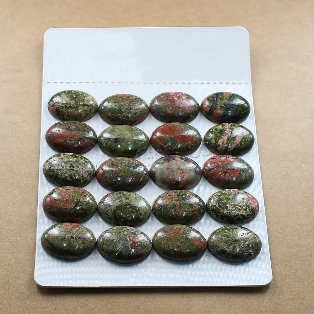 Unakite Cabochon, Flat Oval, natural, different size for choice & flat back, Sold By Bag