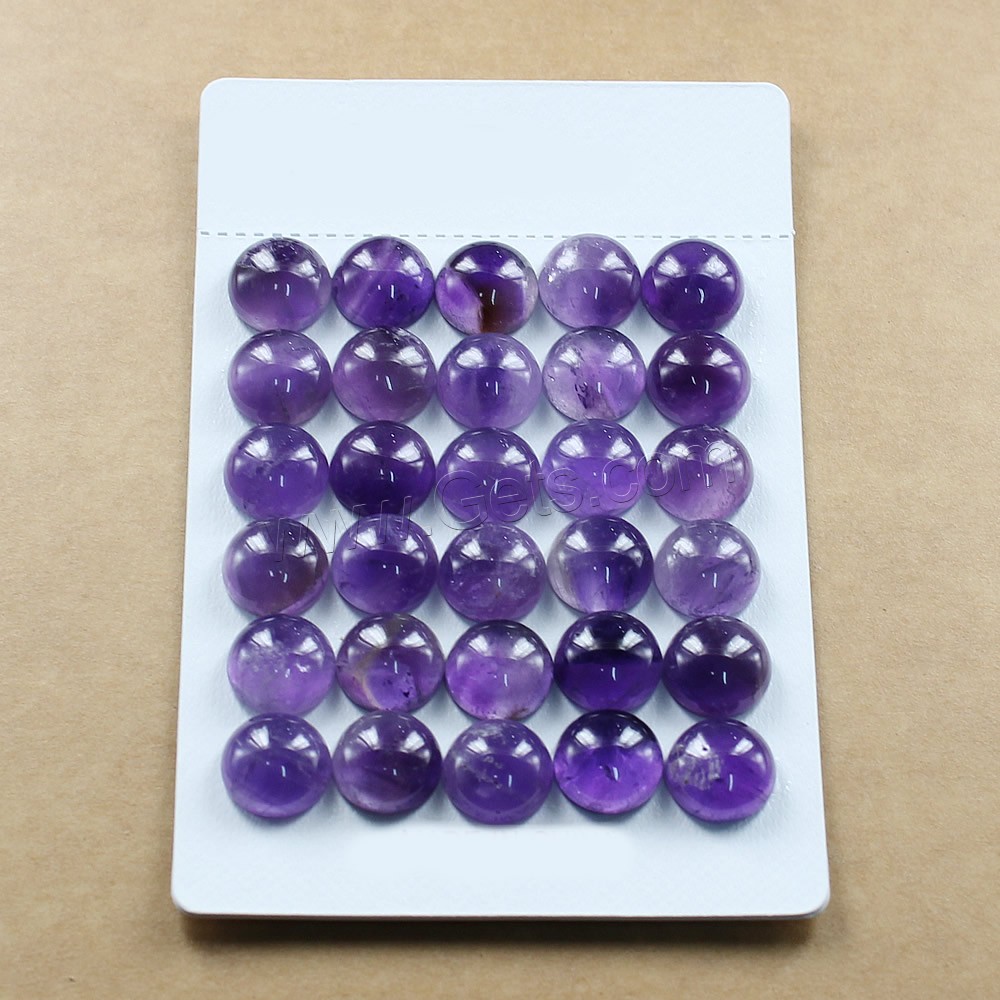 Amethyst Cabochon, Flat Round, natural, February Birthstone & different size for choice & flat back, Sold By Bag