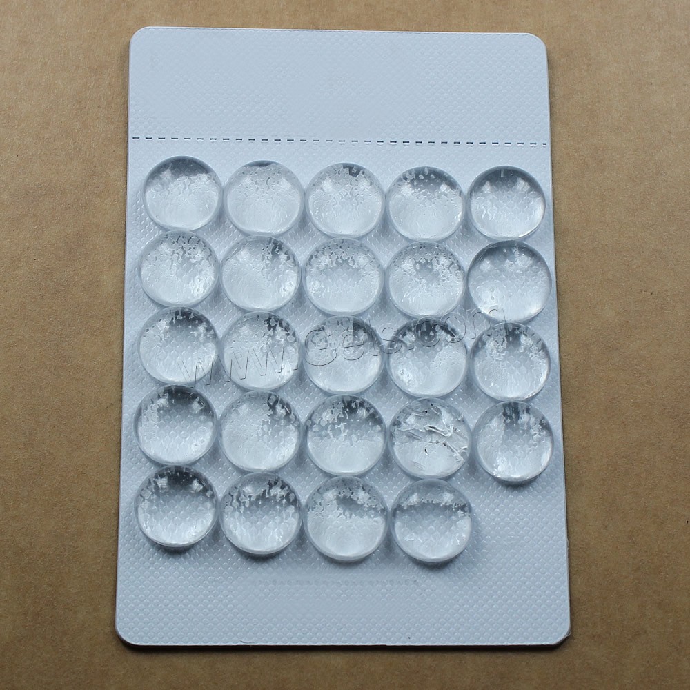 Clear Quartz Cabochon, Flat Round, natural, different size for choice & flat back, 100PCs/Bag, Sold By Bag