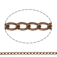 Brass Oval Chain, plated, twist oval chain nickel, lead & cadmium free 