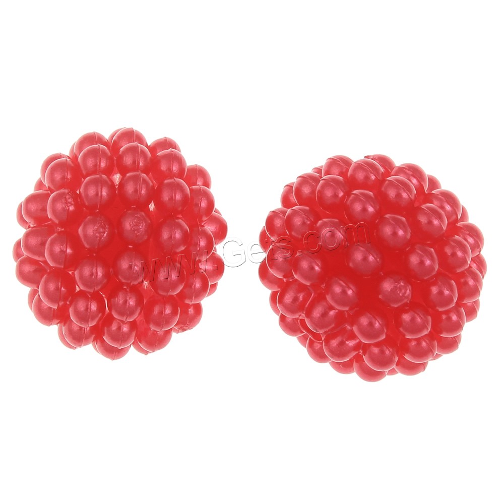 ABS Plastic Beads, Round, detachable & different size for choice, more colors for choice, Hole:Approx 2mm, Sold By Bag