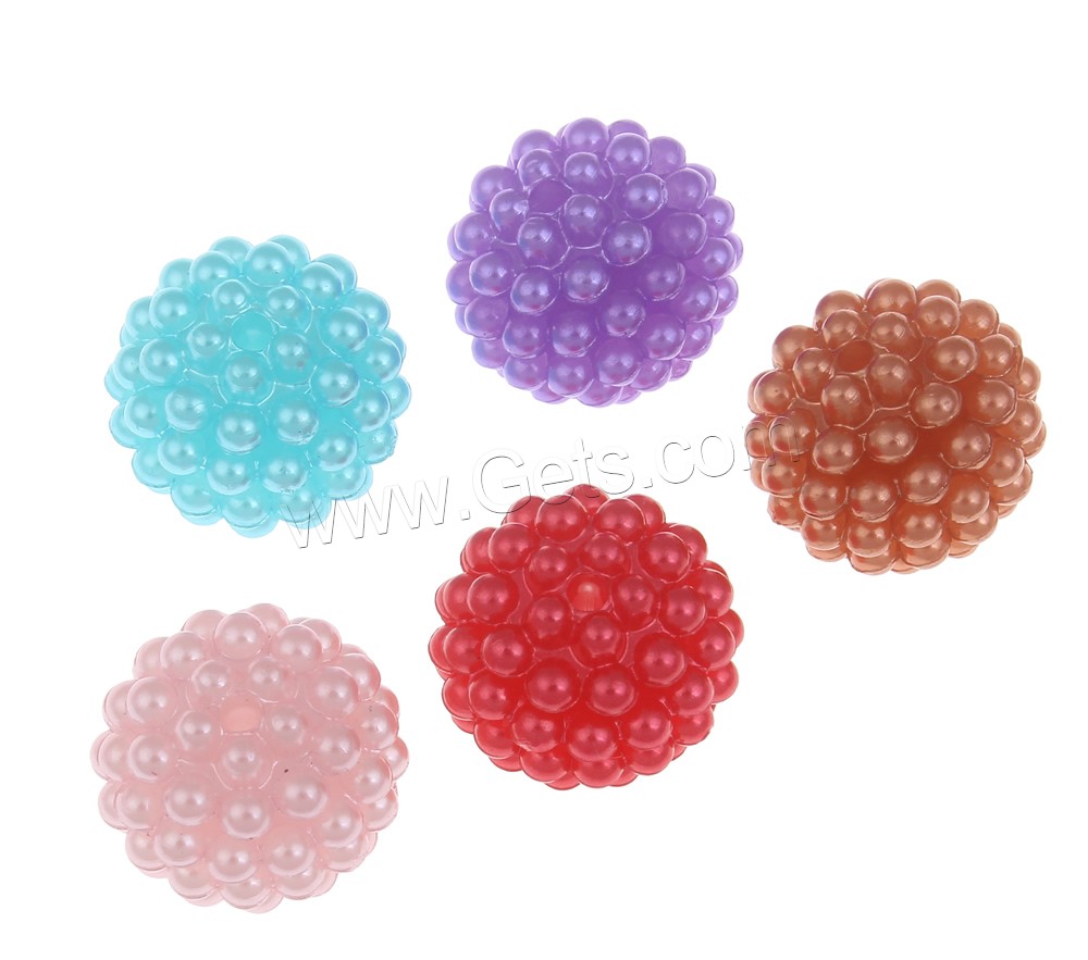 ABS Plastic Beads, Round, detachable & different size for choice, more colors for choice, Hole:Approx 2mm, Sold By Bag