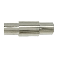 Brass Magnetic Clasp, Column, platinum color plated Approx 3mm 