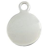 Stainless Steel Tag Charm, Flat Round, Customized, original color Approx 2.5mm 
