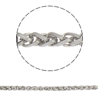 Iron Jewelry Chain, plated, wheat chain nickel, lead & cadmium free, 4mm 