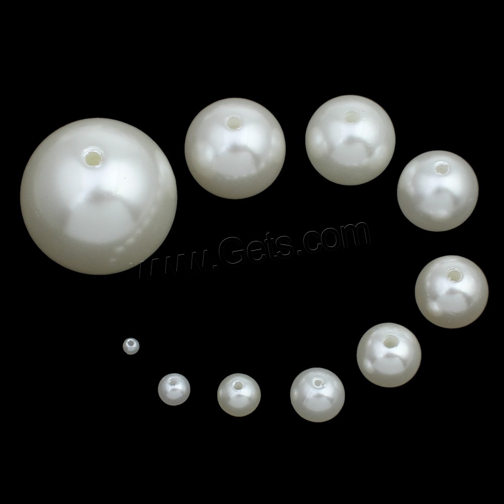 Plastique ABS perles Perles, Rond, normes différentes pour le choix, plus de couleurs à choisir, Vendu par sac
