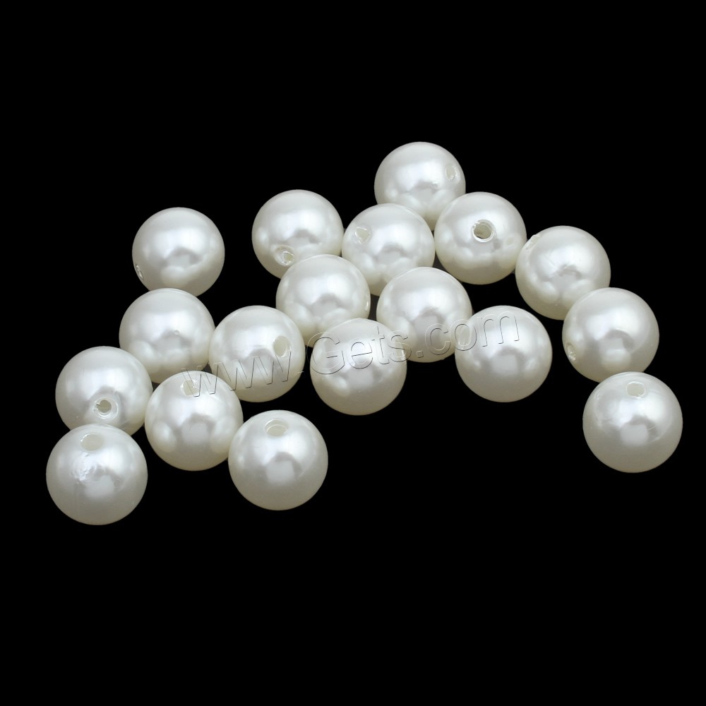 ABS Plastic Pearl Beads, Round, different size for choice, more colors for choice, Sold By Bag