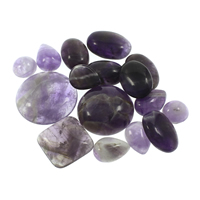 Cabochons en pierres précieuses, pierre gemme, dos plat & mélangé, 13-30mm Vendu par sac