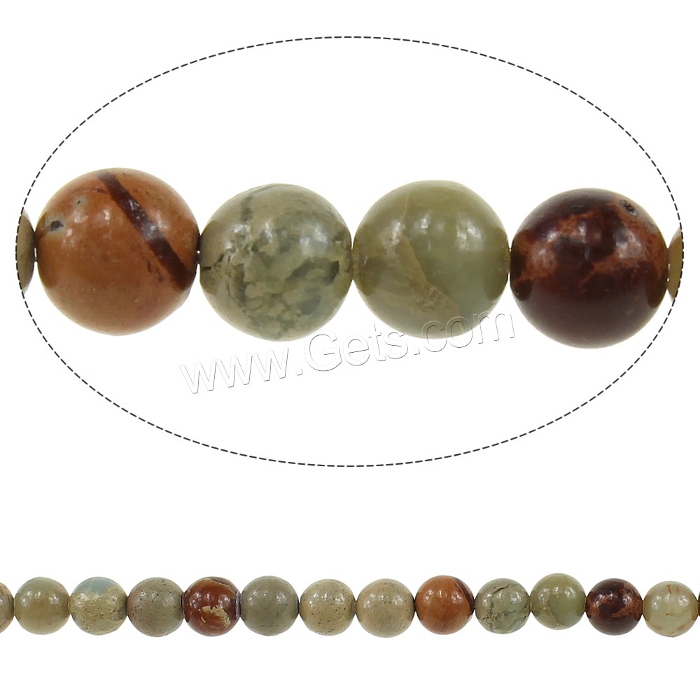 Aqua Terra Jasper Beads, Round, more sizes for choice, Hole:Approx 1.2mm, Length:Approx 15 Inch, Sold By Strand