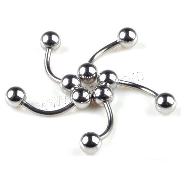 Stainless Steel Curved Barbell, different size for choice, original color, Sold By PC