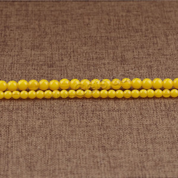 Imitation Amber Resin Beads, Round, imitation beeswax & different size for choice, Hole:Approx 1.5mm, Length:Approx 15.5 Inch, Sold By Strand