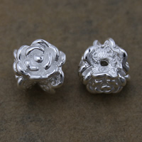 Perles intercalaires en argent , argent sterling 925, fleur, Placage, disposé en couche, plus de couleurs à choisir Environ 1mm, Vendu par PC