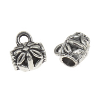 Zinc Alloy Bail Beads, Drum, antique silver color plated, lead & cadmium free Approx 1.5mm, 3mm, Approx 