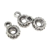 Zinc Alloy Bail Beads, Rondelle, antique silver color plated, lead & cadmium free Approx 1mm, 1.5mm, Approx 
