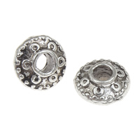 Zinc Alloy Jewelry Beads, Flat Round, antique silver color plated, lead & cadmium free Approx 3mm, Approx 