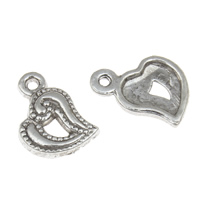 Zinc Alloy Heart Pendants, antique silver color plated, lead & cadmium free Approx 1mm, Approx 