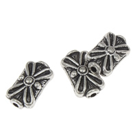 Zinc Alloy Flat Beads, Rectangle, antique silver color plated, lead & cadmium free Approx 1mm, Approx 