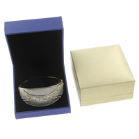 Boîtes à bracelet en cuir, carton, avec cuir PU & velours de coton, rectangle, plus de couleurs à choisir Vendu par PC