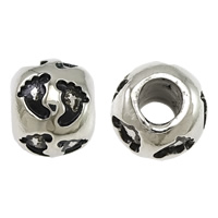Stainless Steel European Beads, Drum, without troll & blacken Approx 5mm 