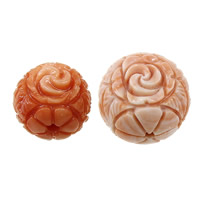 Fluted Giant Clam Beads, Flower, Carved 