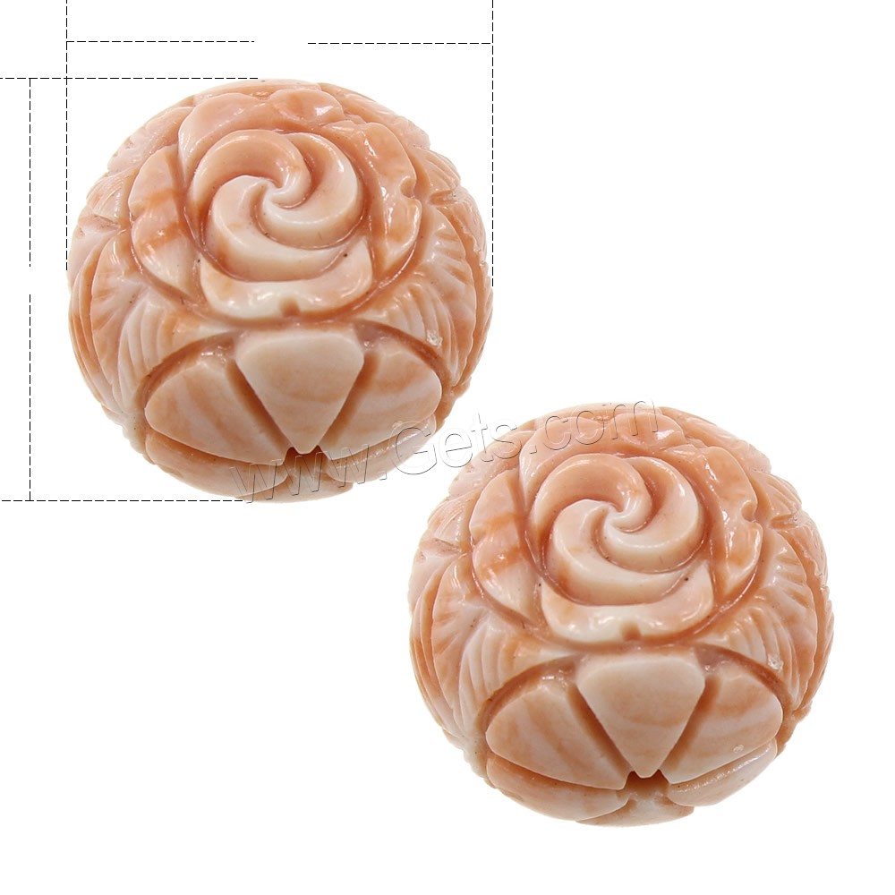 Fluted Giant Clam Beads, Flower, Carved, different size for choice, Sold By PC
