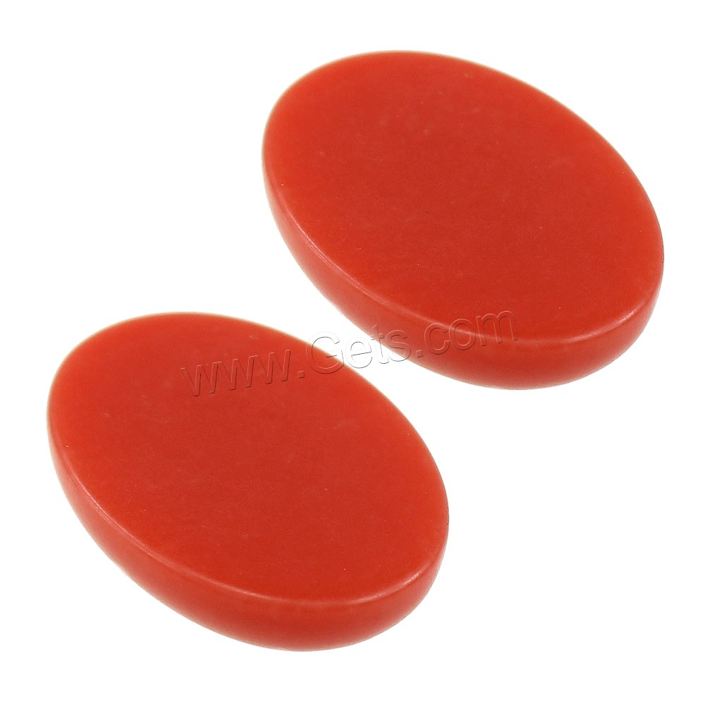 Fluted Giant Cabochon, Flat Oval, different size for choice & flat back, red, Sold By PC