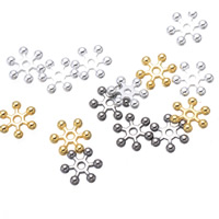Perles intercalaires en alliage de zinc, flocon de neige, Placage, plus de couleurs à choisir, 10mm Environ 1.5mm Vendu par sac