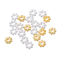Perles intercalaires en alliage de zinc, fleur, Placage, plus de couleurs à choisir, 4mm Environ 1.3mm Vendu par sac