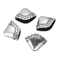 Zinc Alloy Bead Caps, antique silver color plated Approx 1.2mm 