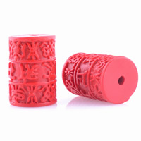 DIY Buddha Beads, Cinnabar, Column, om mani padme hum Approx 1-3mm 