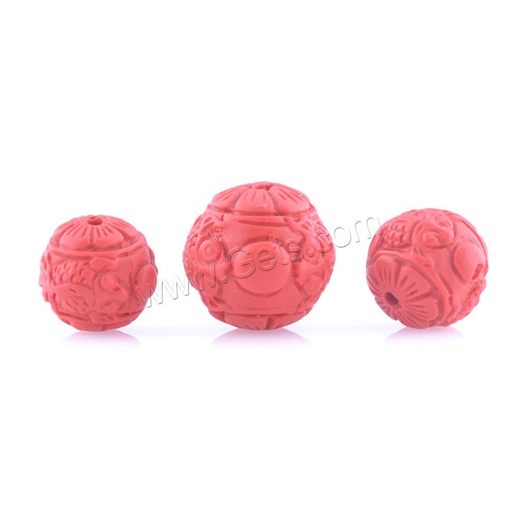 Cinnabar Beads, Round, different size for choice, Hole:Approx 1-3mm, Sold By PC
