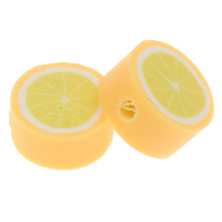 Fruit d'argile de polymère perles 
, Citron, plus de couleurs à choisir Environ 1mm Vendu par sac