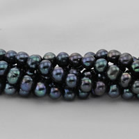 Potato Cultured Freshwater Pearl Beads, black, 10-11mm Approx 0.8mm Approx 15 Inch 