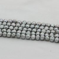Potato Cultured Freshwater Pearl Beads, grey, 8mm Approx 0.8mm Approx 15 Inch 
